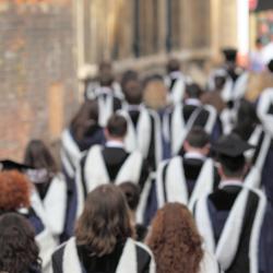 Cambridge graduates at graduation ceremony
