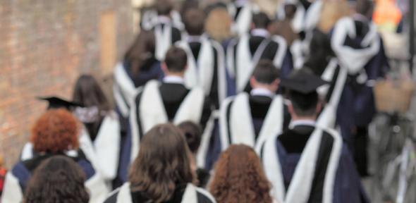 Cambridge graduates at graduation ceremony
